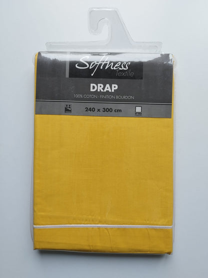 Drap Plat finition bourdon 100% Coton - 57 Fils