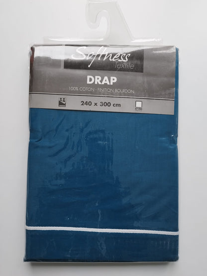 Drap Plat finition bourdon 100% Coton - 57 Fils