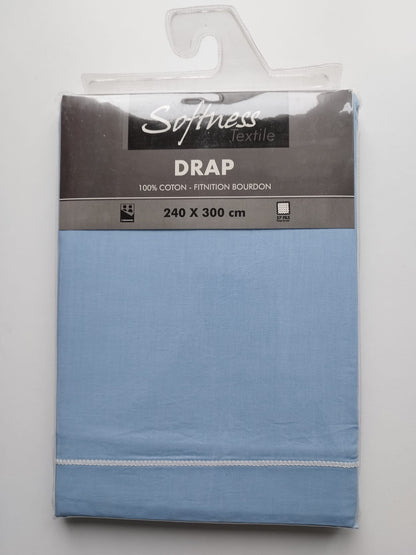 Drap Plat finition bourdon 100% Coton - 57 Fils